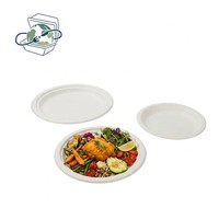 Assiettes jetables écologiques en bagasse de canne à sucre de 7 pouces, compostables et biodégradables, pour les fêtes (vente en gros)