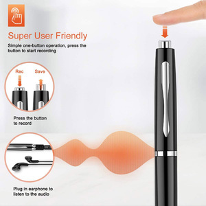 Stylo d'enregistrement de musique <span class=keywords><strong>MP3</strong></span> de haute qualité stylo <span class=keywords><strong>enregistreur</strong></span> à activation vocale Portable 32GB pour les conférences - Product Image 3