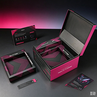 Boîte rigide à rabat de luxe OEM, boîte d'emballage personnalisée avec logo pour accessoires de jeu, boîte cadeau en papier magnétique imprimée pour kit de refroidissement de PC