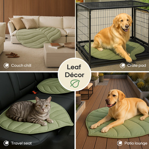 Tapis pour animaux de compagnie personnalisé en forme de feuille nouveau produit populaire personnalisé lavable en machine vente en gros - Product Image 6