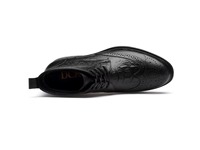 Bottes décontractées pour hommes en cuir véritable, montantes, avec fermeture éclair, doublure en cuir et fourrure, personnalisables avec logo, vente en gros
