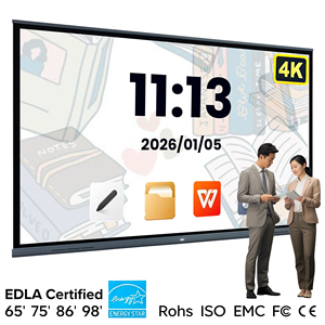 Écrans tactiles numériques plats 4K, tableau blanc intelligent avec tableau blanc numérique, support de stylo gratuit, écran tactile intelligent interactif - Product Image 1