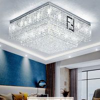 Lampes de plafond carrées modernes, lustre en cristal de luxe pour la maison, salon, salle à manger, chambre à coucher, hall d'hôtel