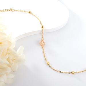 Dijes de Acero Inoxidable con Baño de Oro de 18K para la Creación de Pulseras DIY, Pulsera Italiana con Dijes, Pulsera de Cristal para Mujer - Product Image 4