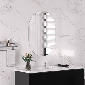 <span class=keywords><strong>Grand</strong></span> <span class=keywords><strong>miroir</strong></span> de salle de bain ovale sans cadre, <span class=keywords><strong>miroir</strong></span> <span class=keywords><strong>mural</strong></span> HD sans cuivre, <span class=keywords><strong>miroir</strong></span> sur mesure - Product Image 2