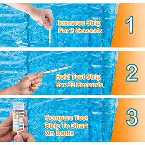 Kit di Test 7 in 1 per Acqua di <span class=keywords><strong>Piscina</strong></span> con Bromo, Strisce Reattive per Spa e Vasche Idromassaggio con Risultati Rapidi pH 0-14 per Analisi Completa dell'Acqua - Product Image 5