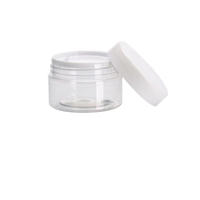 Bocaux en plastique PET à large ouverture avec couvercles en aluminium, transparents, pour cosmétiques et poudres en vrac, avec bouchons à vis – Vente en gros