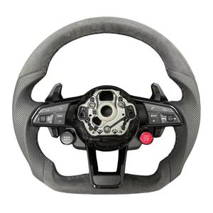 Volant en cuir Alcantara complet avec bouton de démarrage <span class=keywords><strong>S</strong></span>-<span class=keywords><strong>Line</strong></span> pour Audi R8 TTRS C6 C7 S7 S4 A4 B8 RS3 SQ5 S5 B9 A6 C8 <span class=keywords><strong>A3</strong></span> - Product Image 5