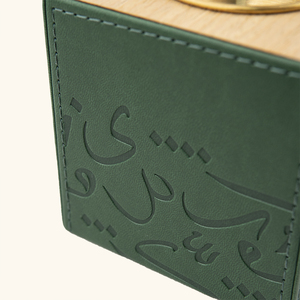 Sawtru sang trọng bằng gỗ da phục vụ khay với Lư nhíp da bằng gỗ khay Burner Set-Bốn mảnh Bộ - Product Image 5