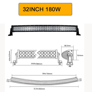 Lampu Led sangat terang 22/32/42/52 inci <span class=keywords><strong>2</strong></span> baris 3 baris lampu Led melengkung Bar Offroad banjir Combo Beam lampu kerja Led kendaraan truk - Product Image 5