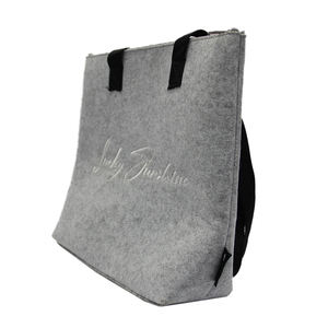 Hot Women's Durable Foldable Two-Handle <b>Open</b> Closure Felt Tote Handbag - Product Image 4