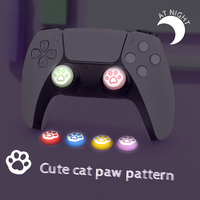 Vente chaude Fluorescent Silicone Stick Caps Cover pour P4/P5/Xbox Game Controller Thumbstick Grips Analogique Chapeaux Carton Style