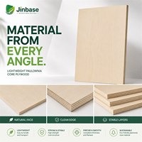 Contreplaqué léger en bois de Paulownia Jinbase 18 mm, 1220x2440 mm, contreplaqué en bois dur E0 pour meubles légers, camping-car, caravane