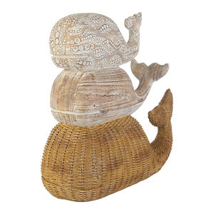 Résine imitation rotin tissé feuilles boîte de rangement plateau à café tasse de thé <span class=keywords><strong>tapis</strong></span> décoration - Product Image 6