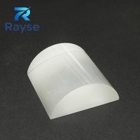 Lentille cylindrique convexe plate personnalisée en verre de silice fondue, support OEM