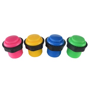 24mm Plug In Arcade Button For Fighting <b>Game</b> <b>Machine</b> Customization Colorful Push Button With Black Base - Product Image 1