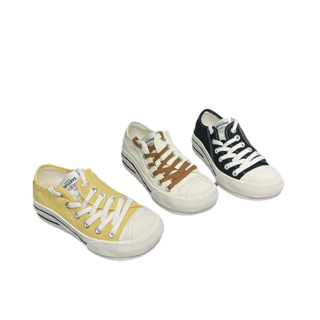 Canvas Shoes 2026 New Asymmetrical Lace-Up Low-Top Fashion Sports Casual Sneakers