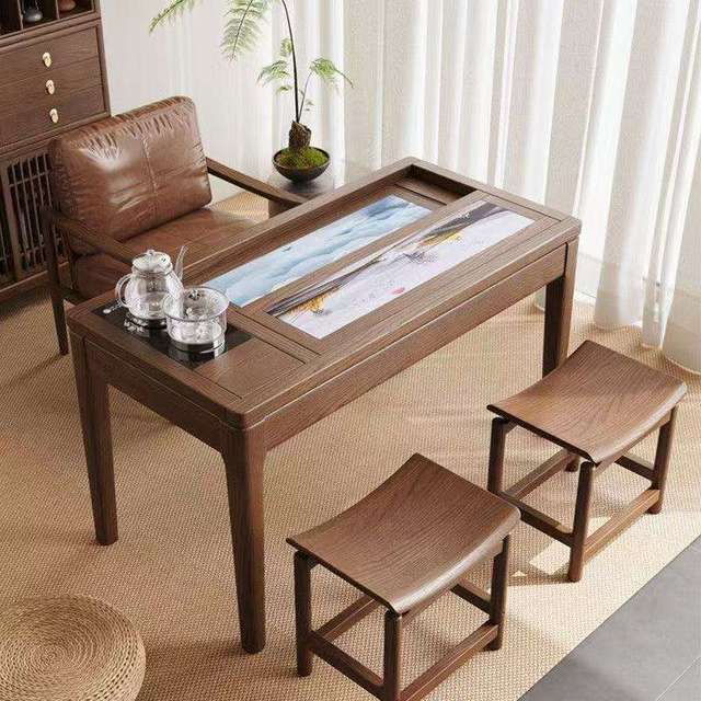 Eco-Friendly Durable Modern Solid Wood coffee Table & Chair Set, Practical Leisure Furniture For Daily Use In Living Room