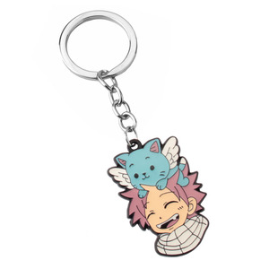3 diseños personalizados Anime bolsa encanto accesorios Etherious Natsu Dragneel feliz llavero - Product Image 4