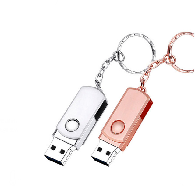 Wholesale Swivel Pendant Custom Logo Usb case Metal USB Flash Drive Usb 32 Gb
