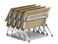 Table de bureau mobile pliable sur roulettes, bureau de classe peu encombrant, table de formation roulante portable, table de réunion et de formation