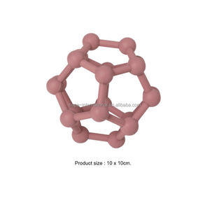 Jouets de dentition pour bébés en silicone Montessori texturé rose, sensoriel, pour bébés de 0 mois, forme de labyrinthe, qualité alimentaire pour enfants - Product Image 1