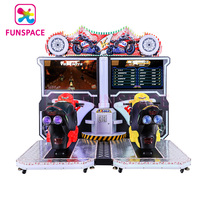 Simulateur de conduite de moto pour salle de jeux, équipement d'amusement intérieur, machine d'arcade à monnayeur
