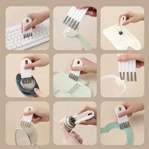 Multifunctional Flexible Eco-Friendly <b>Plastic</b> <b>Nylon</b> Cleaning Brush Soft Bristles Household Kitchen Tool for Cup Cover Groove - Product Image 2