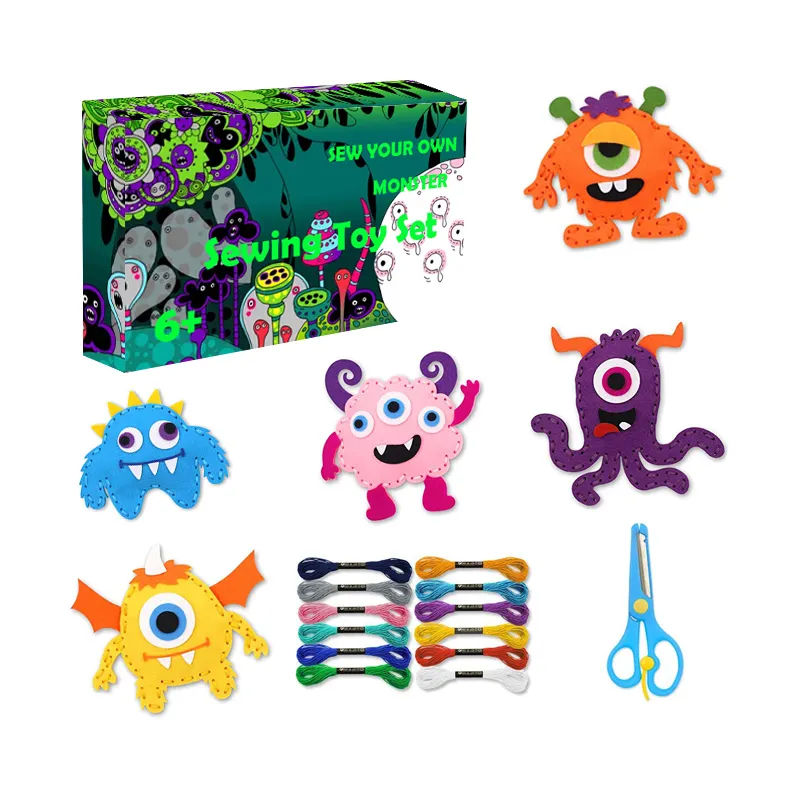 Benutzer definierte Mini Kids Toy Nähset Spielzeug Set für Kinder Monster Design Craft Art Toy Set heißes Produkt für Geschenk