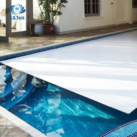 Couverture de piscine en acier inoxydable Water Crown, moteur PC, résistante à la corrosion et durable.