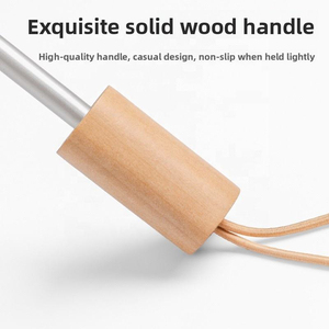 RPET Eco-Friendly 105cm Alloy Frame Wooden Handle Lightweight Manual Open Sun Rain Protection Custom Three Folding <b>Umbrella</b> - Product Image 3
