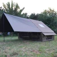 Tente gonflable Air Camp Pro à double couche en tissu Oxford 300D, revêtement imperméable, résistante à la neige, installation facile, abri extérieur pour la famille