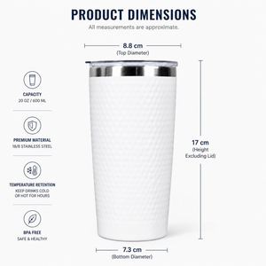 Custom logo 20oz Father Leak-proof Cover Travel <b>Coffee</b> Mug Gift Stainless Steel Vacuum Insulated 20 oz Golf Ball Tumbler - Product Image 2