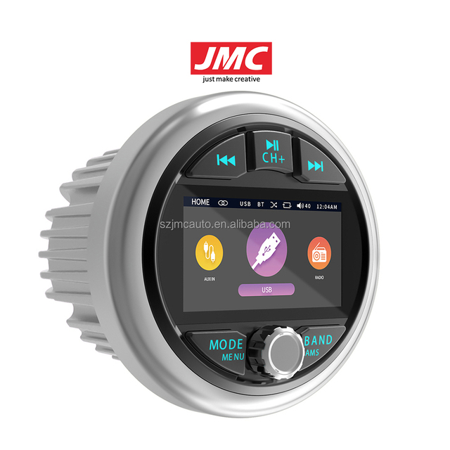 JMC 3inch Waterproof Boat Radio Mp3 Mp5 Player Usb Subwoofer Fm Am Rds for Golf Car