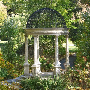 Gazebo de Mármol Natural Tallado a Mano de Estilo Francés de Lujo para Decoración de Jardín de Villa Personalizado de Fábrica BLVE - Product Image 3