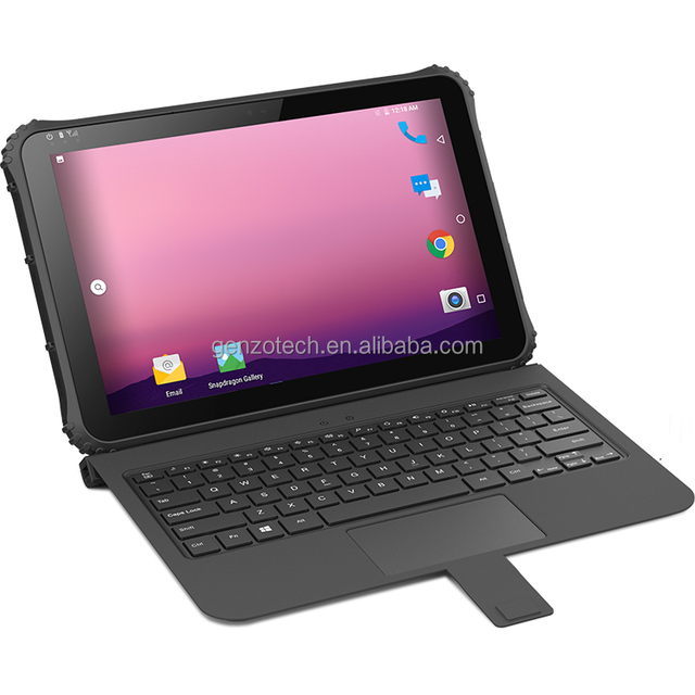 GENZO Outdoor Waterproof Rugged Tablet 12 Inch with Keyboard IP65 Industria Tablet Rugged Tablet Android 12 Inch