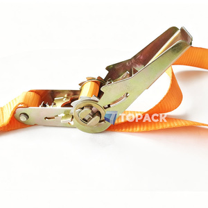 사용자 정의 길이 컬러 로고 OEM 1 인치 25mm 래칫 타이 다운 스트랩 화물 보안 공장 용 헤비 듀티 폴리에스터 웨빙 벨트 - Product Image 2