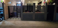 Système d'ouverture de porte intelligente traditionnelle Portes en aluminium résistantes aux intempéries écologiques Dispositif d'ouverture de porte battante automatique de jardin
