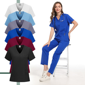 Conjunto dividido multicolor al por mayor, uniforme de enfermera, ropa protectora, uniforme de trabajo, uniforme médico de enfermera dental, personalización - Product Image 1