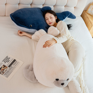 Coussin en peluche multi-styles sur le thème de <span class=keywords><strong>la</strong></span> <span class=keywords><strong>vie</strong></span> marine, peluches moelleuses Requin Orca Phoque, jouet en peluche personnalisable représentant un animal marin - Product Image 3
