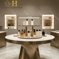 Kiosque de présentation de parfums personnalisé avec éclairage LED, comptoir de présentation de parfums, salle d'exposition intérieure de parfums