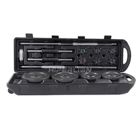 Kit d'Équipement de Musculation Altere Pesasp Haltères de Salle de Sport Personnalisés Chromés Réglables Peints en Noir Ensemble d'Haltères en Fonte 30 kg 20 kg
