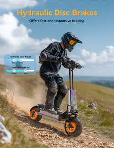 Stock EU/US/UK <span class=keywords><strong>T90</strong></span> 13 pouces, scooter électrique tout-terrain à double moteur sans balais, vitesse rapide, suspension intégrale, alliage d'aluminium, pour adultes, 60V - Product Image 5