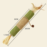 Natuurlijke Silvervine Molar Stick met Gall Fruit en Raffia Gras voor het reinigen van tanden, verveling verlichten, interactief kattenkruid speeltje