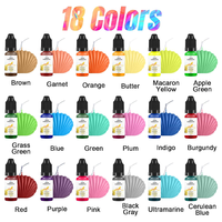 Kit de fabrication de bougies, 10g, 18 couleurs, colorant liquide pour bougies, soluble dans l'huile, naturel, sûr, haute concentration, dispersion sans odeur