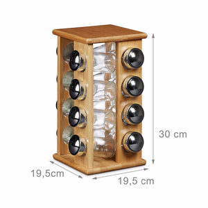 Tre gia vị giá tổ chức với lọ, 4 Tier xoay gia vị giá, nhà bếp gia vị lưu trữ Kệ với xoay cơ sở - Product Image 5