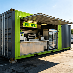 Restaurant en conteneur, cuisine commerciale modulaire, boutique alimentaire, café extérieur préfabriqué, boutique de café mobile en conteneur - Product Image 1