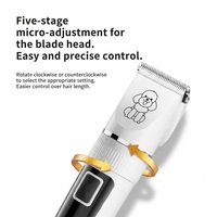 Tondeuse professionnelle réglable pour chiens avec peignes de guidage, lime à griffes rechargeable, kit complet de toilettage électrique pour animaux de compagnie