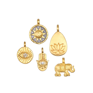 คอลเลคชั่นจี้รูปหัวใจ | PVD 18K สแตนเลสสีทอง: Ganesha, Amor, <span class=keywords><strong>Love</strong></span> & lakshmi | กันน้ำและแพ้ง่าย - Product Image 5