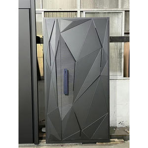Porta d'<span class=keywords><strong>Ingresso</strong></span> di Lusso dal Design Europeo in Acciaio Inox e Alluminio per Appartamenti Case e Ville Nuovo Portone Principale - Product Image 4
